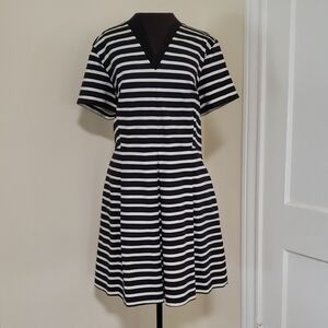 GAP Black and White Striped Dress